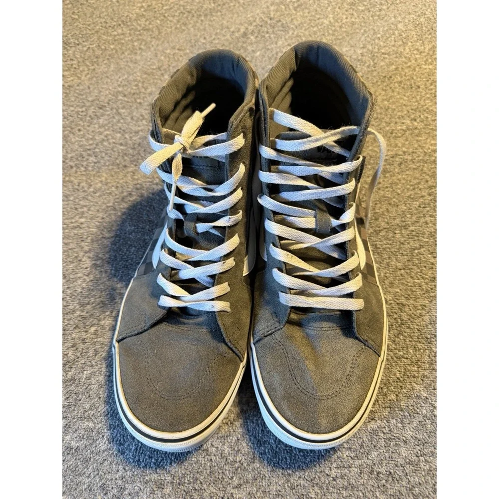 Vans Sk8-Hi  Mens Size 11 Shoe Lace up Grey Checkerboard Skate 721356